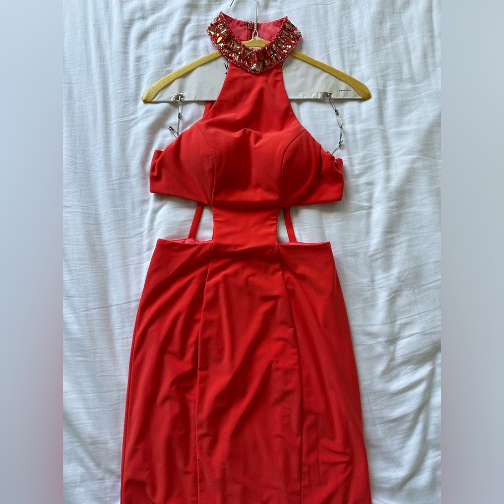 Gown orange dress